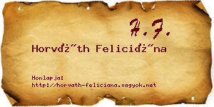Horváth Feliciána névjegykártya