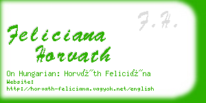 feliciana horvath business card